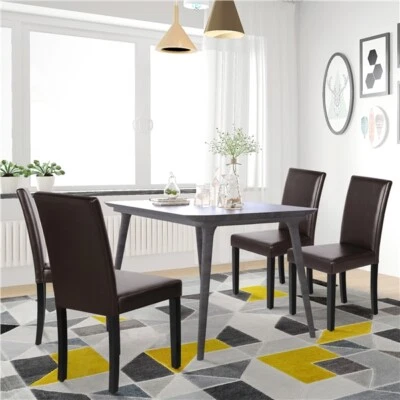 4PCS Dining Chairs Fabric Upholstered Modern Chairs Parson Chairs Kitchen Chairs - Image 1 of 4