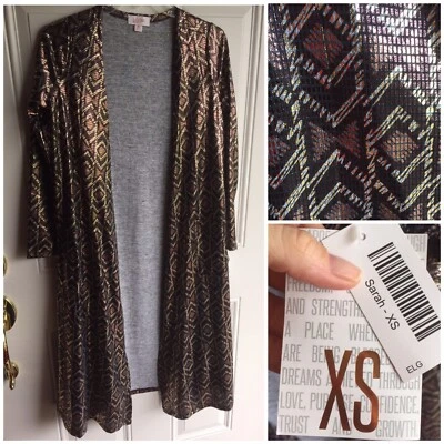 LuLaRoe Sarah Elegante Cobre Dorado Y Negro Nuevo Con Etiquetas Talla XS  Foto 1 de 4