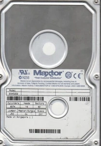 4.3 GB Ide Maxtor 90432D2 P-Ata Ultra Ata/33 5400rpm 256KB HDD 3.5 " Hard Drive - Picture 1 of 1