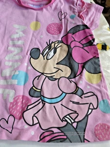 pretty girls preowned pink disney minnie mouse t shirt - Picture 1 of 11