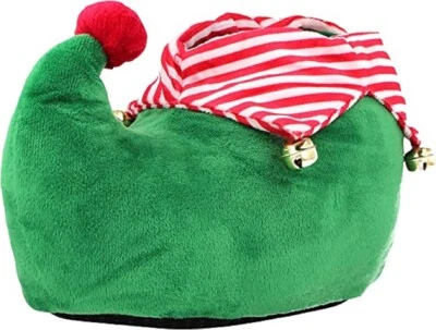 Christmas Elf Slippers Matching Family Jingle Bell Novelty Adults Kids 28-45 - Image 1 of 4