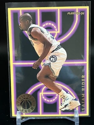 1993-94 Fleer Isaiah Rider First Year Phenoms Insert Card #8 Timberwolves - Image 1 of 2