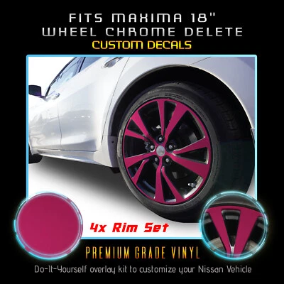 Kit de eliminación de llantas cromadas de 18" para Nissan Máxima 2016-2020 cromo mate satinado Foto 1 de 4