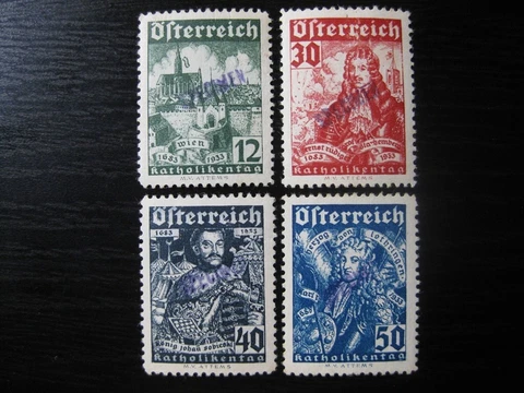AUSTRIA Sc. #B112, B114-B116 rare MNH Specimen stamp lot (ex-Sismondo stock)! Cover
