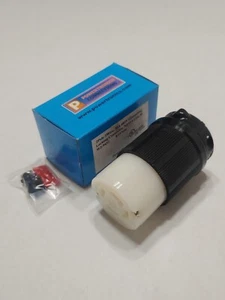Powertronics WJ-9432 2-POLIG 3-ADRIG 30A 480V Erdung Verriegelung Stecker E237606 - Bild 1 von 5