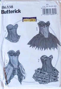 Butterick Costume Pattern-Ladies Lace Up Black Swan  Corset  - 6-22 UNCUT - Picture 1 of 4