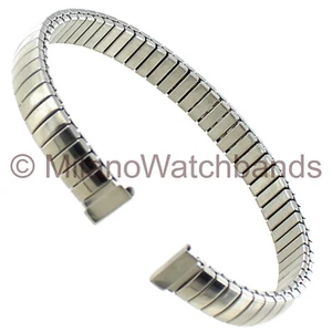 8mm Hirsch Twist-o-Flex Stainless Steel Silver Tone Ladies Watch Band 3170 BOGO - Picture 1 of 4