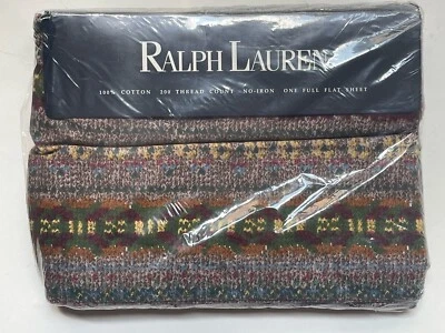 NEW! RALPH Lauren *LELAND FAIR Multi FULL FLAT SHEET Goes W/ Emerson Paisley - Image 1 of 4