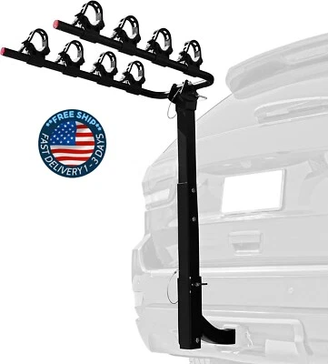 Soporte de Carro para 4 bicicletas con Enganche para Vehículo de 2 Pulgadas Foto 1 de 4