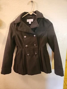 Jessica Simpson Girls Size 14/16 Hooded Jacket With Liner Dark Gray - Picture 1 of 7