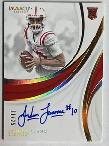 Jordan Ta' Amu 2019 Panini Immaculate Collegiate Auto 11/25 Gold OLE MISS - Picture 1 of 2
