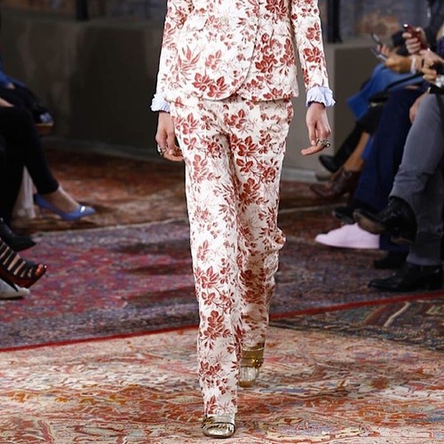Pantaloni Gucci Romantic Cerise Erbario Flora Lino Gamba Dritta 42 (28 8)