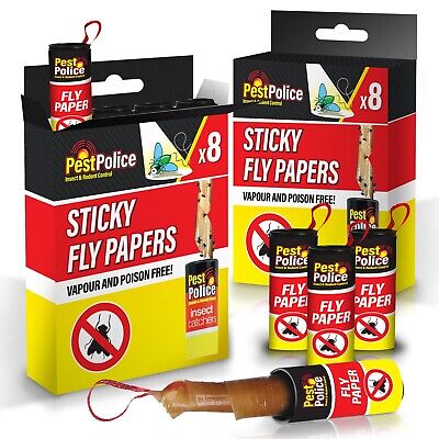 Fly Catcher Insect Trap Killer Bug Flies Wasp Sticky Paper Strong Glue Roll Tape • 3.41£