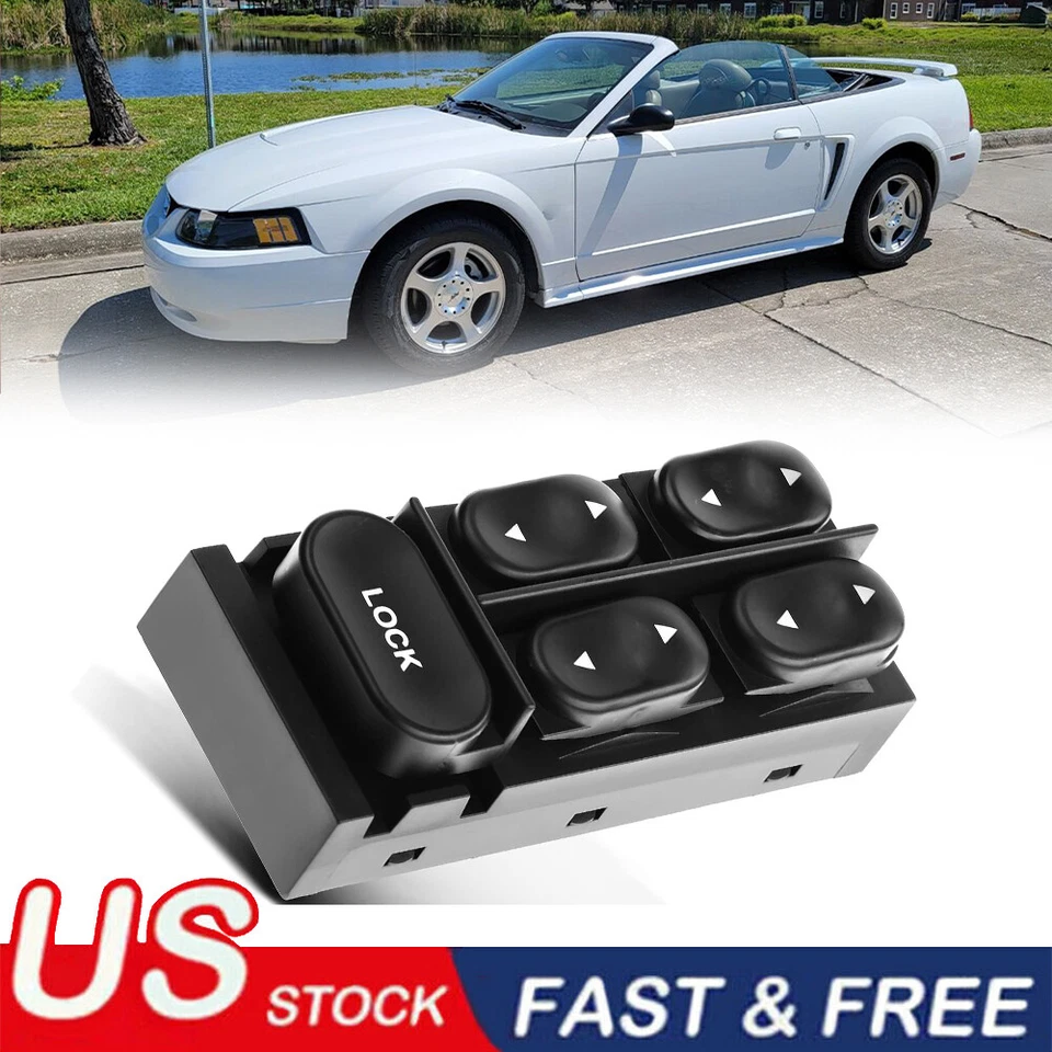 Interruptor de puerta de ventana eléctrica principal F4ZZ14529B para Ford Mustang 1994-04 convertible Foto 1 de 4