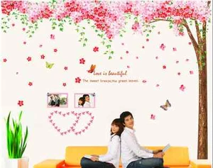 Riesige rosa Kirschblüte Blume Baum Wandaufkleber Kunst Wandbild Wohnkultur Aufkleber UK - Bild 1 von 4