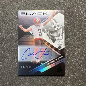 2022 Panini Black CADE YORK #172 Rookie AUTO 041/199 - NFL CLEVELAND BROWNS CARD - Picture 1 of 4