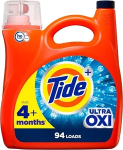 Tide Ultra Oxi Liquid Laundry Detergent, 94 Loads, 132 fl oz, NEW - Picture 1 of 6