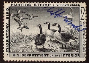 EDSROOM-15001 RW 25 1958 $2 Canada Geese used cv $12 - Picture 1 of 2