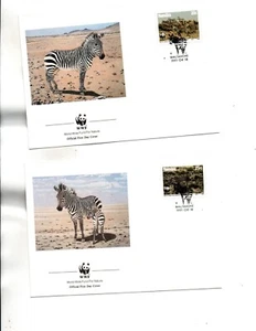 Namibia  WWF FDC set of 4 covers Sc#694 to 697 Zebras - Picture 1 of 2
