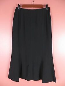 SK10842- JONES NEW YORK Woman 64% Triacetate Maxi Long Skirt Ink Black Sz 6P