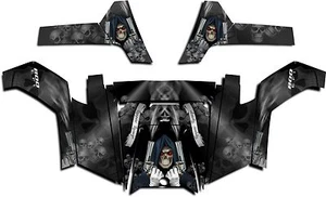 Polaris RZR 800 UTV Graphics Decal Wrap 2011 - 2014 Grim Reaper Revenge Black - Bild 1 von 1