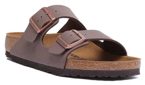 BIRKENSTOCK Arizona Dos Tiras Flor Birko Plantilla Sandalia Marrón Moca GB 3.5- - Imagen 1 de 12