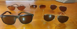 5 Sunglasses Lot: 4 Ray Ban (4147 & 3 Aviators)  & Serengeti 6534  - Picture 1 of 22