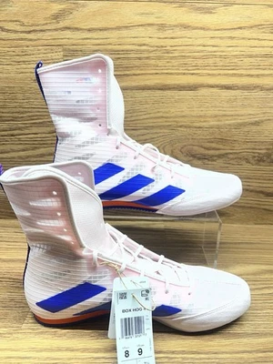 Adidas Box Hog 4 Zapatos de Boxeo Rosa Azul Para Hombre Talla 8 IH2733 Nuevos Foto 1 de 4