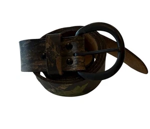 Cinturón de cuero genuino para hombre camuflaje talla 44 dos puntas usado en excelente estado - Imagen 1 de 10