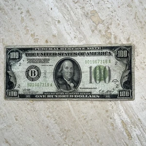 $100 Dollar Bill 1928 A Federal Note 'Redeemable In Gold'  - Picture 1 of 6