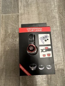 Universal Clip Lens Cell Phone Tablet Laptop 3-In-One Photo-lens Black New Boxed - Photo 1 sur 3