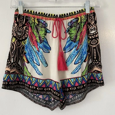 Pantalones Cortos Flying Tomato Coloridos Rosa Borla Corbata Talla Mediana Se Ajusta Como Pequeño Suave Foto 1 de 4