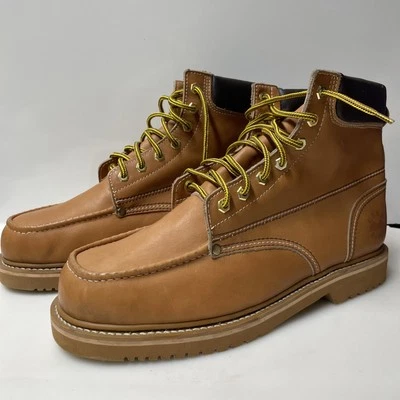 Vintage Land Rover Thom McAn Leather MOC Toe Work Boots -New w/o Box- Size 12 - Image 1 of 4