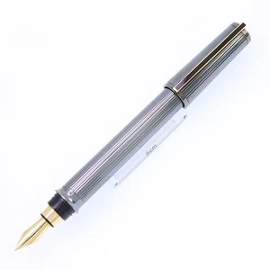 S.T.Dupont Montparnasse M-1 Fountain Pen Silver Gold F - Picture 1 of 9