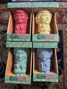 Geeki Tikis Golden Girls Size 18oz Tiki Mug Set of 4 Rose Sophia Blanche Dorothy - Picture 1 of 7
