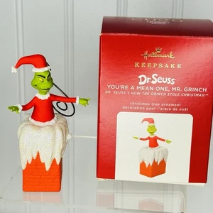 You're A Mean One Mr. Grinch in Chimney Hallmark 2020 Dr. Seuss mit Sound QXI6144 - Bild 1 von 6