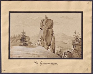 Koenigsbrueck Oberlausitz Saxony Drawing German School 1833 - Picture 1 of 1