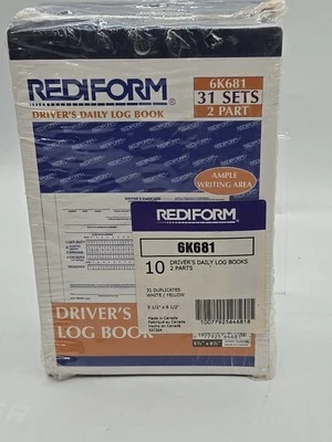 Rediform Carbonless 2-part Driver's Daily Log Book -10 Pack 6K681 31 Sets 2 Part - Image 1 of 4