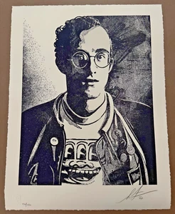 Poster Shepard Fairey Obey Giant Art Is For Everybody firmato Keith Haring LE 450 - Foto 1 di 1