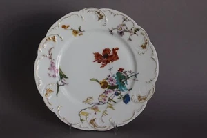 Antikes Haviland & Co Limoges Bunte Blumen Salatteller D 21,5 cm Golddekor (J) - Bild 1 von 7