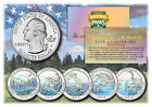 2014 America The Beautiful HOLOGRAM Quarters U.S. Parks 5-Coin Set w/Capsules