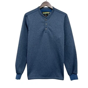 Sudadera Chubbies Para Hombre Talla Mediana Henley Polar Azul Pizarra Poliéster L/S guc - Imagen 1 de 8