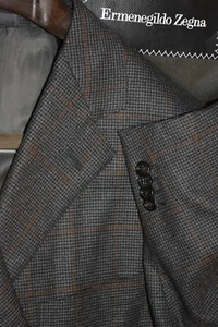 $3395 Ermenegildo Zegna 15milmil15 Gray Houndstooth Jacket 48R Neiman Marcus - Picture 1 of 24