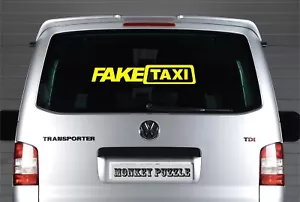 LARGE Fake Taxi Sticker vinyl decal Slammed Ride Euro Drift Low Dub - Picture 1 of 5