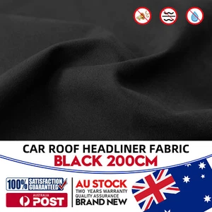 Headliner Upholstery Fabric Black 2Mx1.5M Car Ceiling Sag Replace Material NEW - Picture 1 of 24