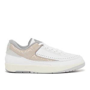 [DV9956-100] Men's Air Jordan 2 Low Python White Gray Sneakers *NEW*