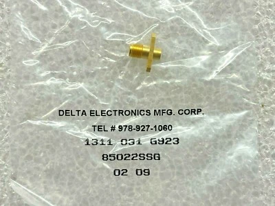 85022SSG, 1311-031-G923, DELTA, RF COAXIAL PANEL MOUNT CONNECTOR - Image 1 of 2