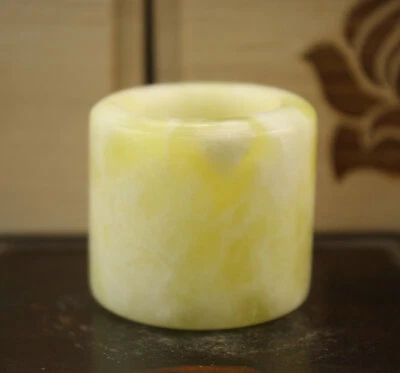 Anillo de jade natural anillo de jade amarillo de 2,3 cm China Liaoning A 46 Foto 1 de 4