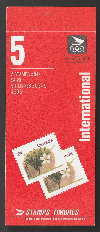 1991 Canada Uni.# BK143 booklet - 84¢ Fruit Tree, Stanley Plum. MNH Cv$15 - Image 1 of 1