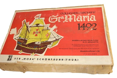 VEB MOBA Schönbrunn Bausatz Santa Maria AD 1492 Columbus Schiff Scale 1:50 OVP - Bild 1 von 4